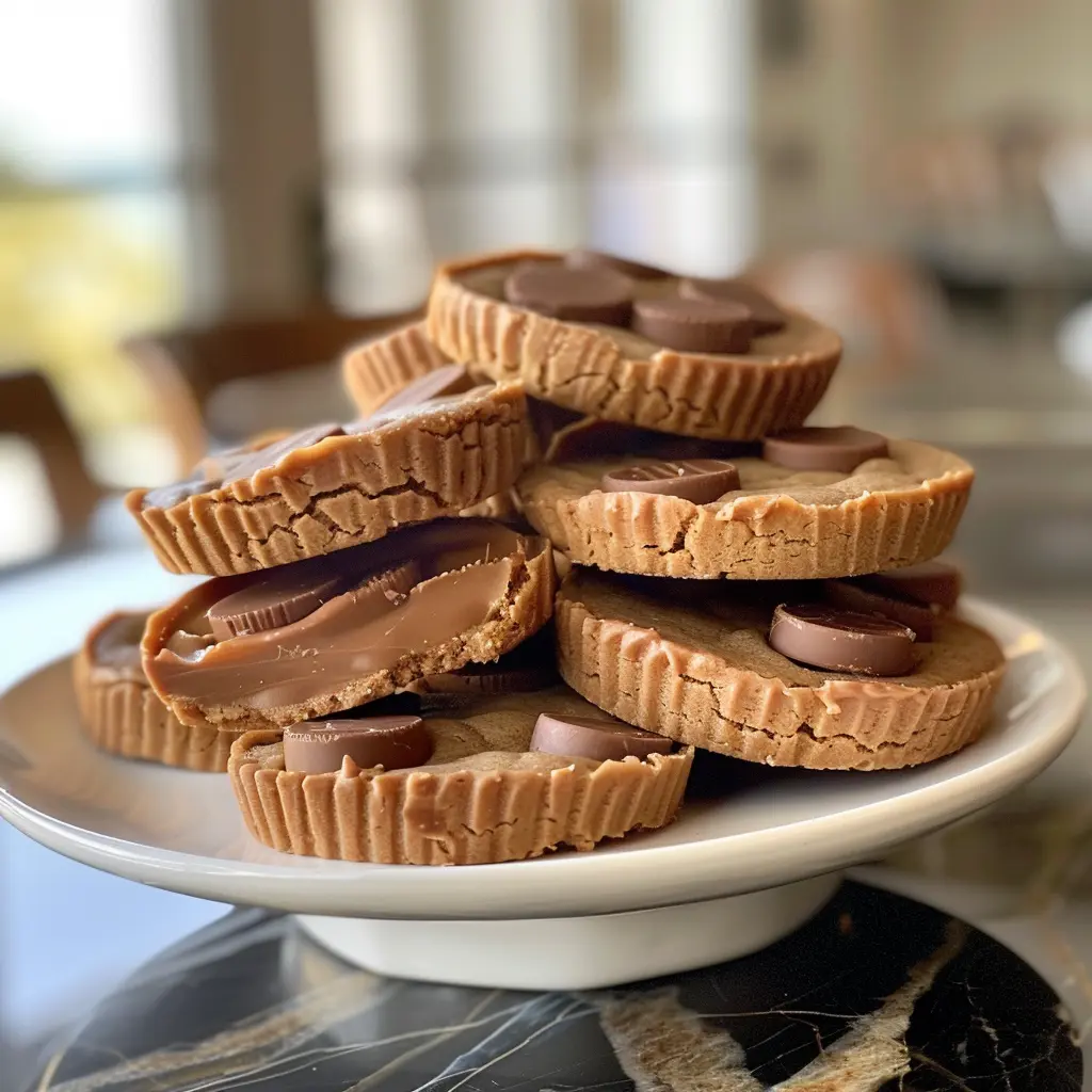 Peanut Butter Cookies with Reese's Peanut Butter Cups